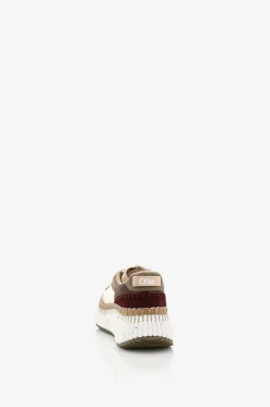 Niedrige Glatt- und Wildledersneakers Nama