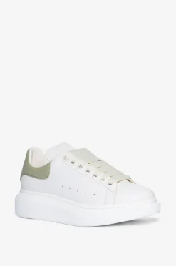 Niedrige Glattleder-Sneakers mit genarbtem Leder Oversize Candid