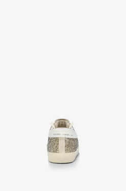 Niedrige Glitter-Sneakers mit Wildleder Super-Star Classic