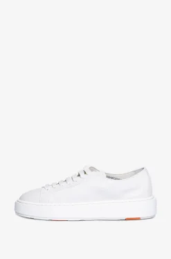 Niedrige Leder-Schnürsneakers