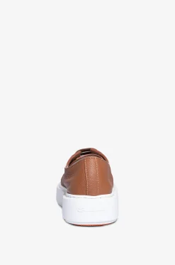 Niedrige Leder-Schnürsneakers
