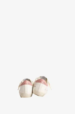 Niedrige Ledersneakers mit Glitter Super Star