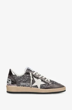 Niedrige Ledersneakers mit Glitzerdetails Ball Star