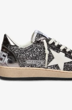 Niedrige Ledersneakers mit Glitzerdetails Ball Star