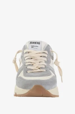 Niedrige Materialmix-Sneakers mit Glitter Running Sole