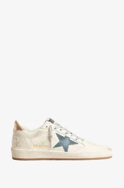 Niedrige Nappaledersneakers mit Metallic-Leder Ballstar