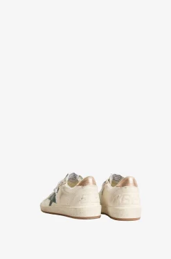 Niedrige Nappaledersneakers mit Metallic-Leder Ballstar