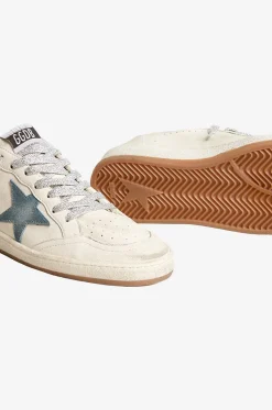 Niedrige Nappaledersneakers mit Metallic-Leder Ballstar