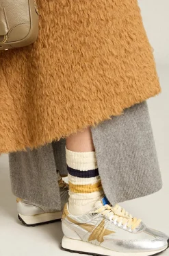 Niedrige Ripstop-Sneakers mit Metallic-Leder Marathon