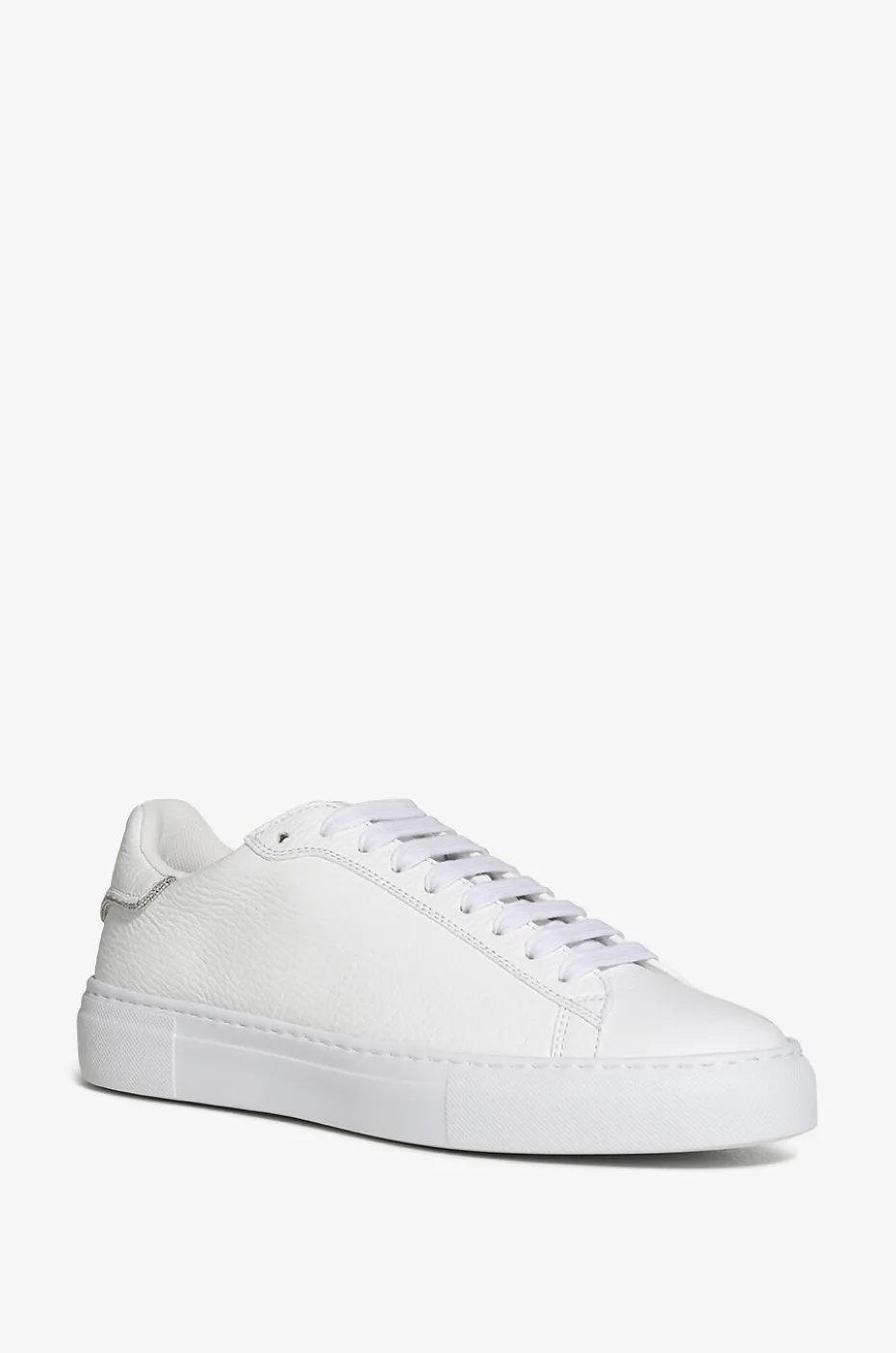 Niedrige Schnürsneakers aus genarbtem Leder Punto Luce