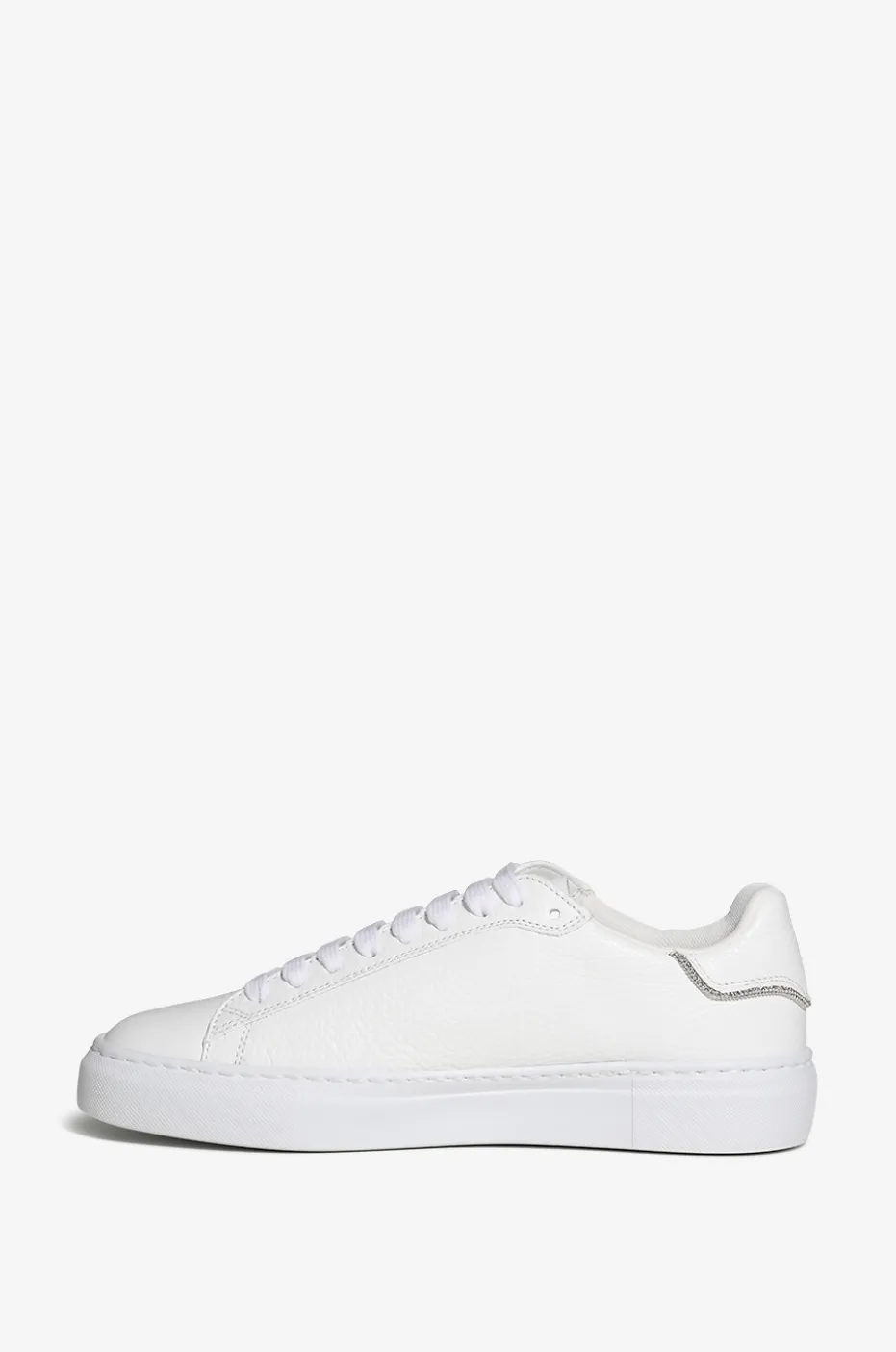 Niedrige Schnürsneakers aus genarbtem Leder Punto Luce