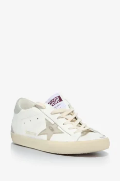 Niedrige Schnürsneakers aus Glattleder mit Metallic-Stern Super-Star Classic
