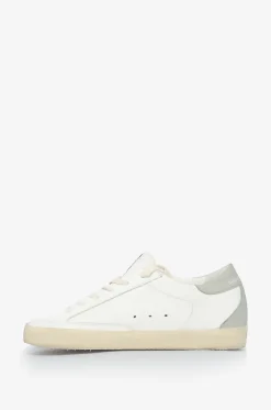 Niedrige Schnürsneakers aus Glattleder mit Metallic-Stern Super-Star Classic