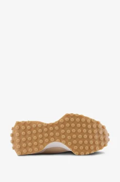 Niedrige Schnürsneakers aus Nylon und Wildleder 327