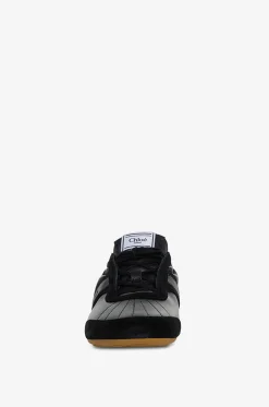 Niedrige Schnürsneakers aus Leder und Wildleder Kick
