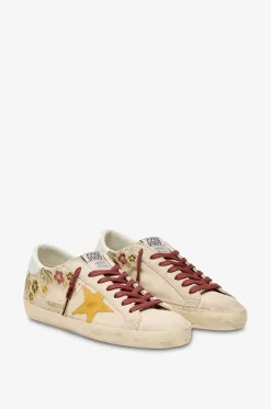 Niedrige Sneakers aus gealtertem Leder Super-Star