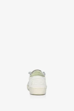 Niedrige Sneakers aus genarbtem Leder mit rosa Stern Ball Star
