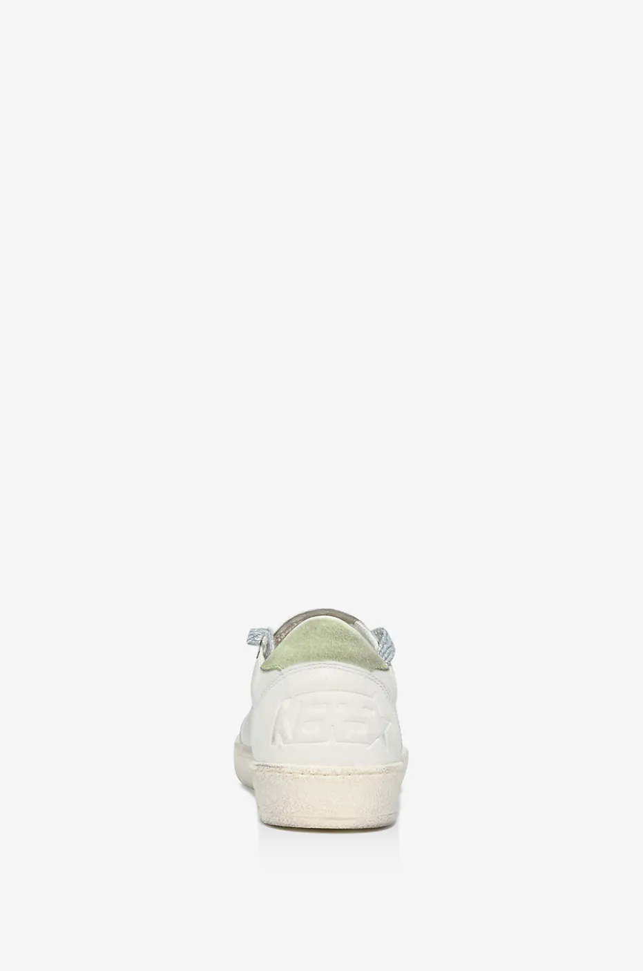 Niedrige Sneakers aus genarbtem Leder mit rosa Stern Ball Star