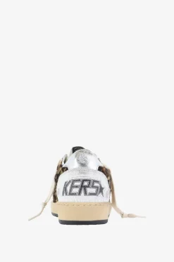Niedrige Sneakers aus Leo-Kalbshaarleder Ball Star