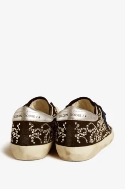 Niedrige Sneakers aus Wildleder mit Kristallen Super-Star
