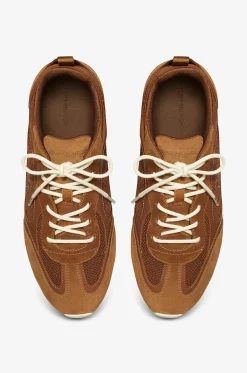 Niedrige Sneakers aus Wildleder und Mesh Field