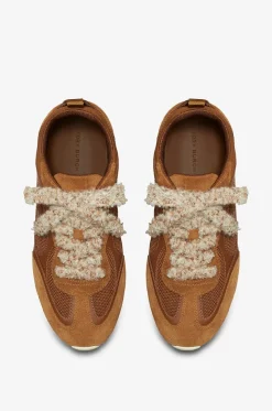 Niedrige Sneakers aus Wildleder und Mesh Field