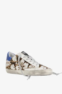 Niedrige Sneakers mit Leoparden- un d Blütenprint Super-Star