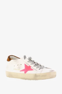 Niedrige Used-Look-Ledersneakers mit Zebra-Detail Super-Star Classic