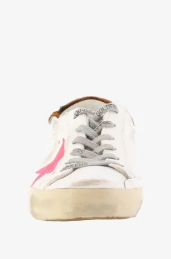 Niedrige Used-Look-Ledersneakers mit Zebra-Detail Super-Star Classic