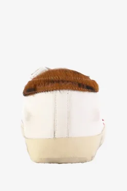 Niedrige Used-Look-Ledersneakers mit Zebra-Detail Super-Star Classic