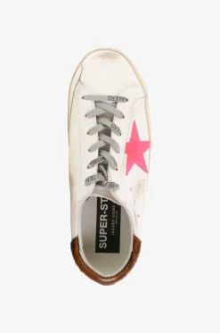 Niedrige Used-Look-Ledersneakers mit Zebra-Detail Super-Star Classic