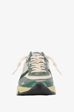 Niedrige Used-Look-Sneakers mit Metallic-Details Running Sole