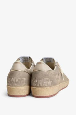 Niedrige Wildledersneakers mit silbernem Stern Ball Star Double Quarter