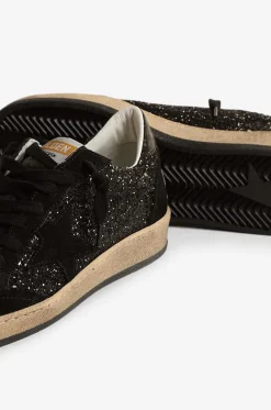 Niedrige Wildledersneakers mit Glitter Ball Star