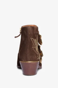 Nietenbesetzte Wildlederstiefeletten Susanna 40