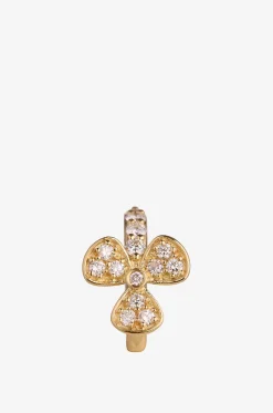 Ohrklemme aus Gelbgold mit Diamanten Fleur