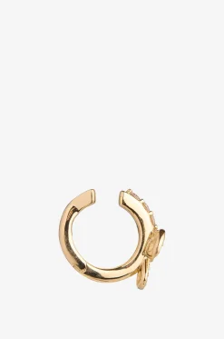 Ohrklemme aus Gelbgold mit Diamanten Fleur