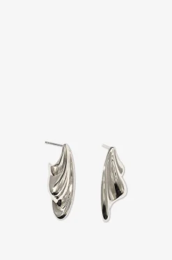 Ohrringe aus Silber Statement Wave