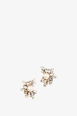 Ohrstecker aus Strass und Perlen Sahana