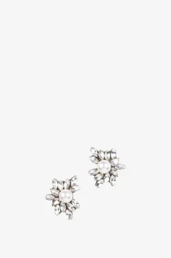 Ohrstecker aus Strass und Perlen Sahana