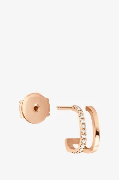 Ohrstecker für das linke Ohr aus Roségold und Diamanten Charlie