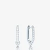 Ovale Minicreolen aus Weissgold und Diamanten Allday Huggies Diamond Drop