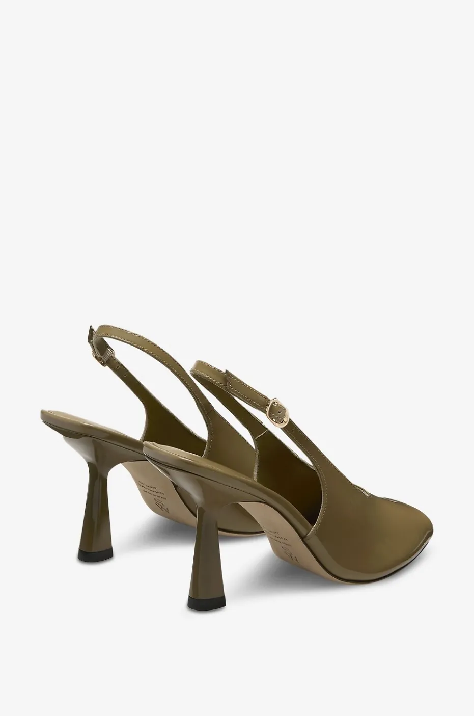 Peep-Toe-Slingback-Pumps aus Lackleder Val 85