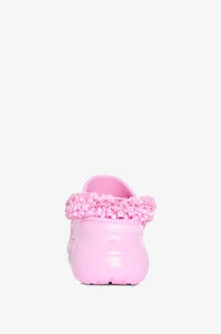 Plateau-Pantoletten aus Gummi mit Charms Crocs Jibbitz
