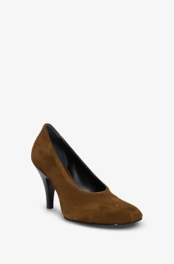Pumps aus Leder mit kontrastierenden Ziernähten Soft
