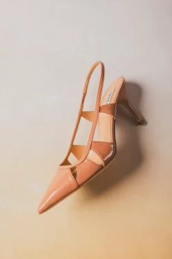 Pumps mit Fersenriemchen aus Leder Savona 75