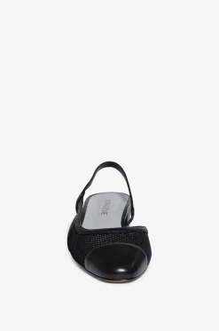 Pumps mit Fersenriemchen aus Leder New Ninfa