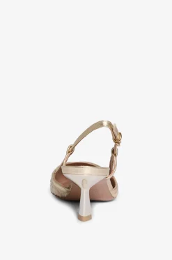 Pumps mit Fersenriemchen aus Tweed mit Pailletten Palmi