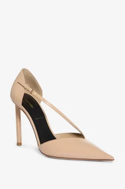 Pumps mit Pfennig-Absatz aus Lackleder Asymmetric 105