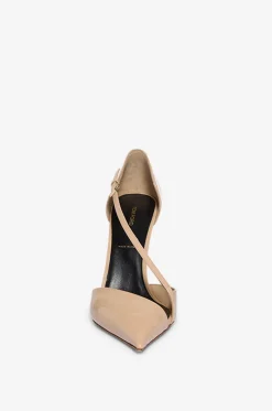 Pumps mit Pfennig-Absatz aus Lackleder Asymmetric 105